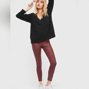 Free People Burgundy Skinny Pants